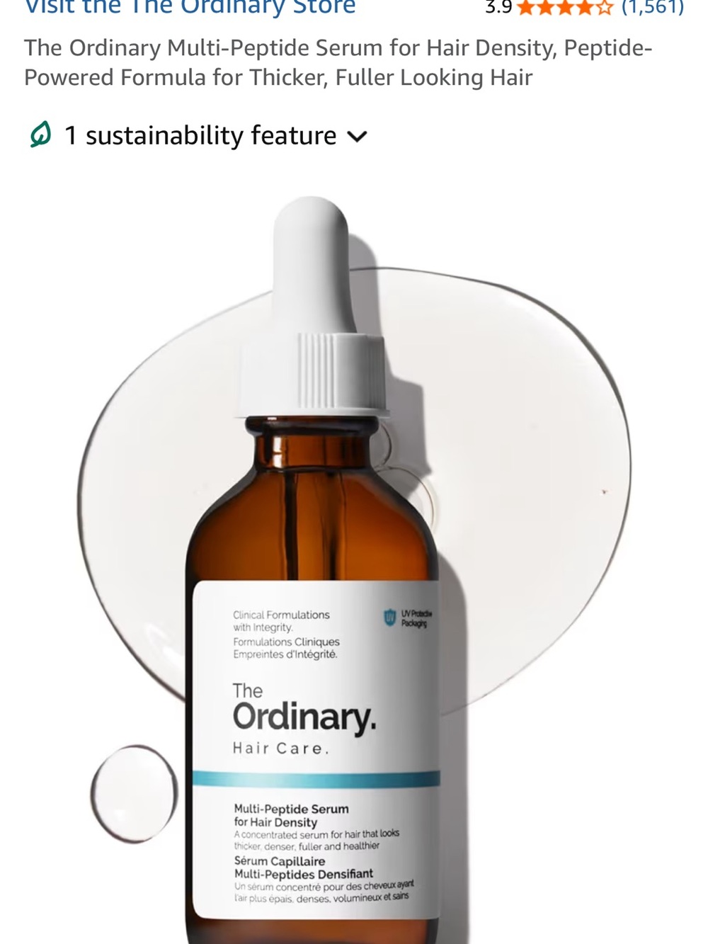 The Ordinary Multi-Peptide Serum — Amber & White